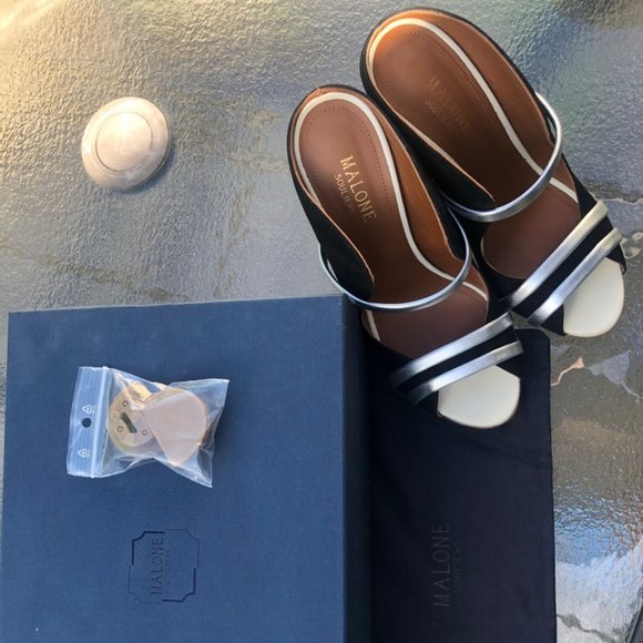Malone Souliers 70mm mules  US5.5/35.5/ - Picture 7 of 9